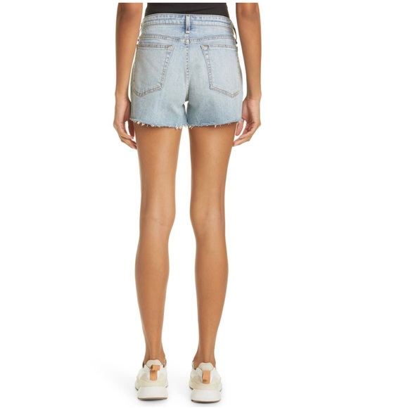 Rag & Bone Stella Dre High Waisted Light Wash Cut Off Denim Jean Shorts Size 32 - Picture 2 of 15